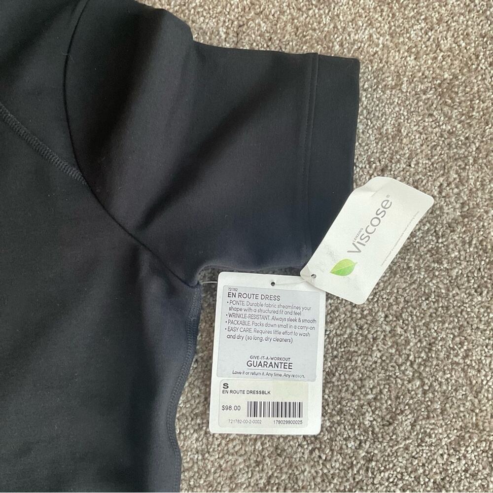 Athleta NWT En Route Dress Fit & Flare Black Dress Size Small Little Black Dress - Picture 5 of 10
